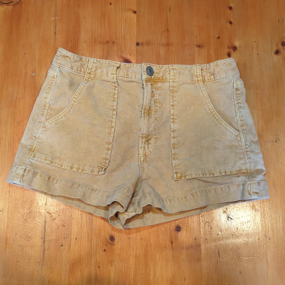 American Eagle Peach Corduroy Shorts Y2K Soft Girl Festival Size 8